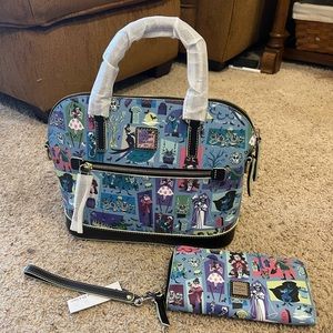 Dooney and Bourke Haunted Mansion satchel/ wallet